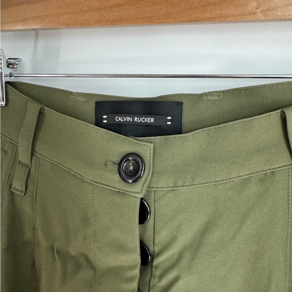 Calvin Rucker High Rise Leg Buckle Casual Pants - Picture 3 of 6